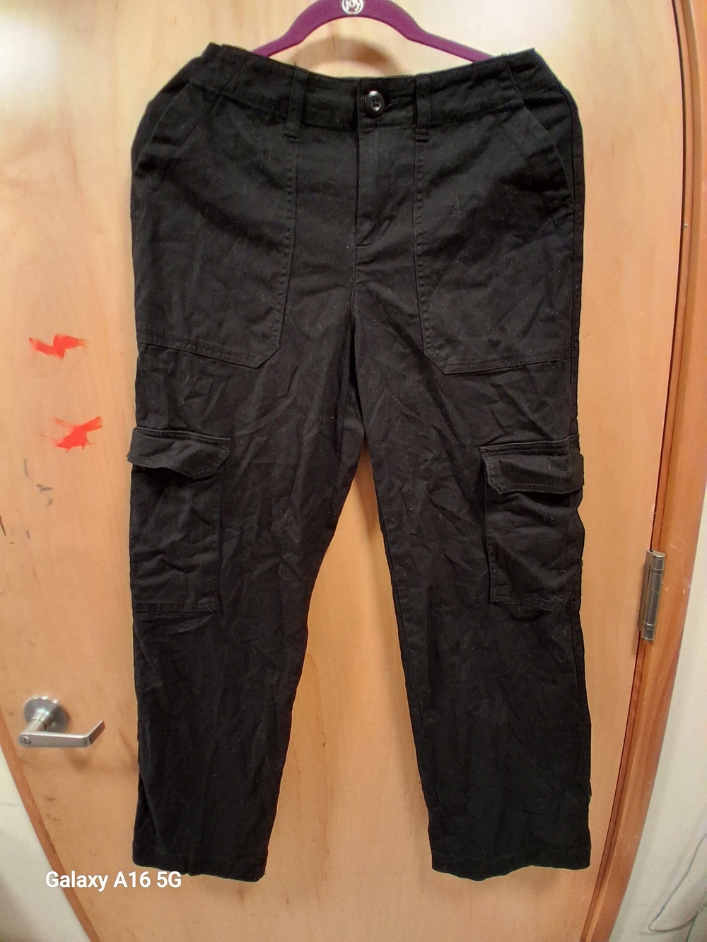 Womens Universal Thread Black Cargo Pants - Classic Utility Style Sz 2